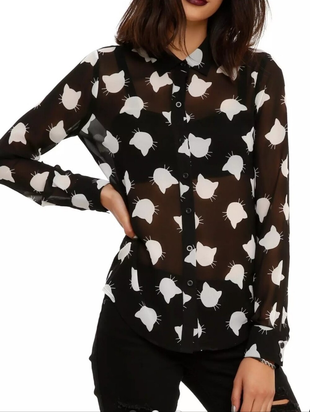 Hot Topic Cat Blouse